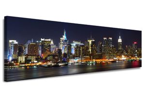 120 x 40 cm Bild auf Leinwand New York USA 5715-SCT deutsche Marke und Lager  -  Die Bilder / das Wandbild / der Kunstdruck ist fertig gerahmt