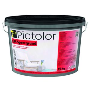 Pictolor GK Sperrgrund 15kg - Grundierung für Gipskarton- und Pressspanplatten - Grundieranstrichmittel mit Quarzsand – Isoliergrund