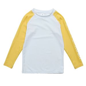 Snapper Rock - UV-Rash-Top für Kinder - Langarm - Weiß/Gelb, 134/140 Snapper Rock - UV-Rash-Top für Kinder - Langarm - Weiß/Gelb, 134/140
