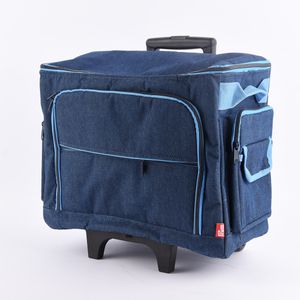 Prym Nähmaschinen Trolley Tasche Jeans blau 44x22x36cm