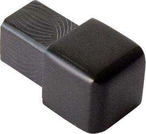 Dalsys Endstück für Fliesenschiene 10mm, Quadratprofil Aluminium (eloxiert) Schwarz, Fliesenprofil