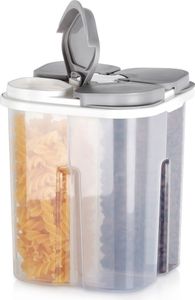 Pojemnik na produkty sypkie z dozownikiem dzielony 1,8 l Pojemnik na produkty sypkie z dozownikiem dzielony 1,8 l
