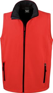 Result Core Herren Softshell Bodywarmer / Gilet RW3699 (L) (Rot/Schwarz)