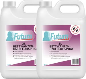 FUTUM 2x2L Bettwanzen Spray Floh Mittel gegen Flöhe Bettwanzen bekämpfen Gift