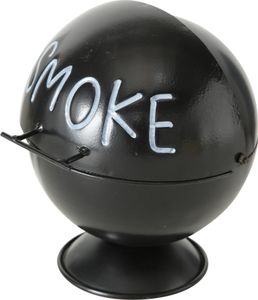 Boltze | popielniczka Wiki | odporna na burze konstrukcja grilla | idealny pomysł na prezent dla palaczy | solidne żelazo | elegancki czarny wygląd | średnica: 13 cm