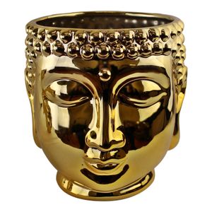 Gold Keramik Buddha Kopf Pflanzer, 20cm