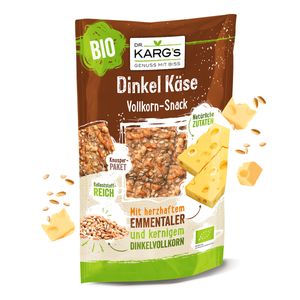 Dr Kargs organiczny ser orkiszowy pełnoziarnisty chrupiąca kwadratowa przekąska 110g