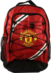 Manchester United FC - Batoh "Core", pruhovaný BS4484 (jedna veľkosť) (červená) Manchester United FC - Batoh "Core", pruhovaný BS4484 (jedna veľkosť) (červená)