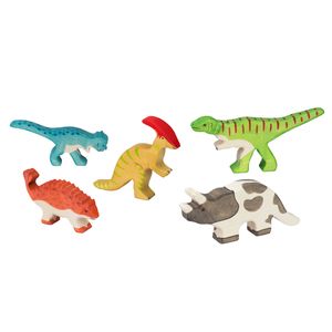 Holztiger Dinosaurier Dino Set mit 5 Holzfiguren