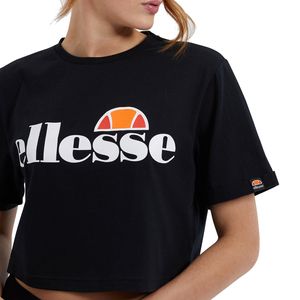 ellesse Dámské tričko ALBERTA - Crop top, krátký rukáv, výstřih, kulatý výstřih, potisk loga černá M