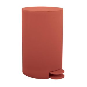 MSV Kosmetikeimer "Osaki" Mülleimer Treteimer Abfalleimer - 3 Liter – mit herausnehmbaren Inneneimer - terracotta rot
