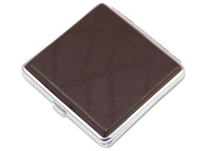 ATTUY® "Luxus Köln" hochwertiges Premium Zigarettenetui in der Geschenkbox für 20 Zigaretten, Farbe Silber-Braun im Muster-Look, Etui mit Metallspange bzw. Klammerhalterung