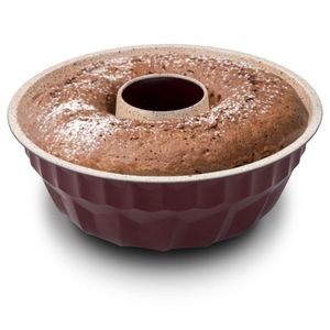 NAVA Kuchenform Napfkuchenform Gugelhupfform mit Beschichtung aus Keramik und Granit mit Rohrboden TERRESTRIAL 27 cm