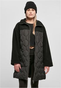 Urban Classics Ladies Oversized Sherpa Quilted Coat black - 3XL