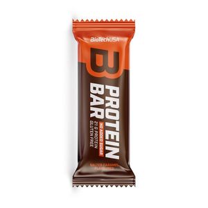 BioTech USA Protein Bar 70 g gesalzenes Karamell / Riegel, Cookies & Brownies / Proteinriegel mit hohem Proteingehalt, Süßungsmitteln und ohne Zuckerzusatz