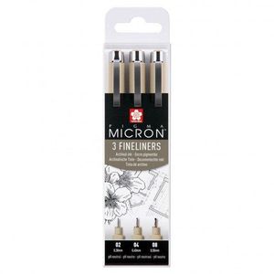 Sakura Pigma Micron Fineliner Pisaki techniczne Black 3 szt