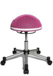 Topstar Sitzball / Hocker SITNESS HALF BALL Netz silber/rosa