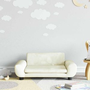 vidaXL Detská pohovka Creme 70x45x33 cm Samt