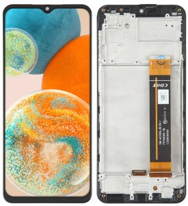 Originálny LCD displej a dotykové sklo, náhradný displej pre Samsung Galaxy A23 (SM-A236) (IPS) s rámom (REF), náhradné diely pre smartfón