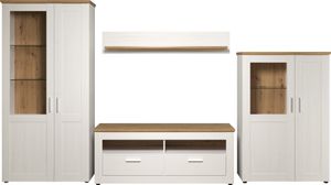 trendteam Wohnen Wohnwand Shade Andersen Pine weiß 368 x 194 x 45 cm