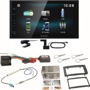 Kenwood DMX-125DAB Bluetooth Digitalradio Einbauset für T5 2003-2015 Multivan