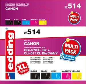 edding Tintenpatrone EDD-514 Multipack Canon PGI 570- CLI-571XL