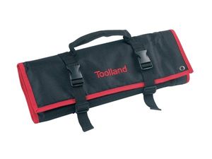 Toolland Werkzeug-Rolltasche, Nylon, 14 Einsteckfächer, 2 Steckverschlüsse, Griff, Schwarz/Rot
