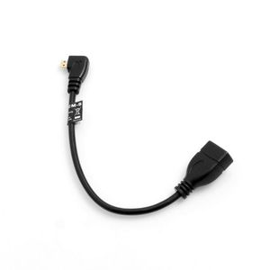 SYSTEM-S Micro HDMI Stecker 90° Grad Rechts Gewinkelt Winkelstecker zu HDMI Eingang Buchse Kabel 21 cm