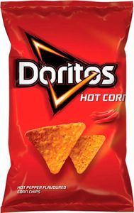 Doritos Hot Corn Chips mit pikantem Paprikageschmack 100 G