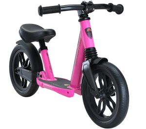 BIKESTAR Vollgefedertes Aluminium Kinder Laufrad ab 2-3 Jahre, 10 Zoll Lauflernrad Fully, Berry