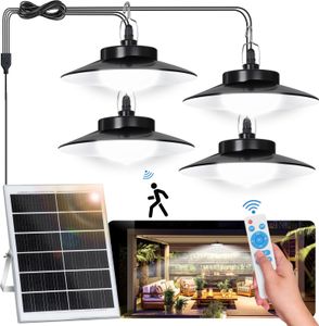 LED Solarleuchte Hängeleuchte Solarlampen für Außen Innen Bewegungsmelder LED Solar Pendelleuchte Solar Hängelampen für Pavillons Garage Lagerräume