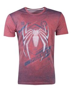 Spiderman - Acid Wash Spider Men's T-Shirt Red-M