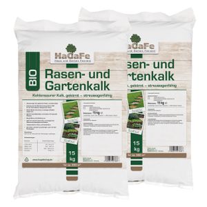 HaGaFe Rasenkalk & Gartenkalk Garten Kalk Düngekalk  30kg (2x15kg)