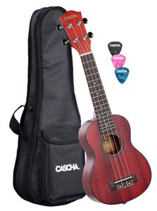 CASCHA HH 2263 Premium Mahogany Soprano Red