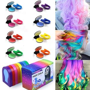 8 Stück Haarkreide, Temporäre Haarfarbe, auswaschbare Haarfarbe für Jungen und Mädchen, Halloween, Cosplay, DIY-Party