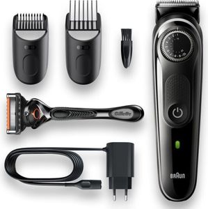 Braun BeardTrimmer 3 BT3342 - Waschbar - Wechselstrom/Batterie - Schwarz - Grau