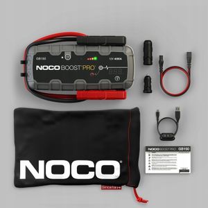 NOCO Boost Pro GB150, rozrusznik wspomagający akumulator UltraSafe 3000A 12V, profesjonalna ładowarka wspomagająca i kabel rozruchowy do silników benzynowych o pojemności do 9 litrów i silników wysokoprężnych o pojemności do 7 litrów