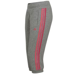 adidas 3/4 Hose Essential 3-Streifen Seas Capri grau-pink, Größe :XXS