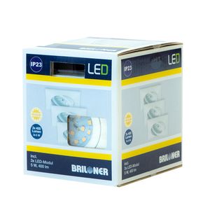 Briloner  Attach LED 3er Set weiß eckig beweglich Spot Einbaulampe
