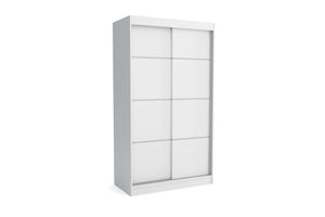 Moderner Schiebetürenschrank BOB 120 cm (WEISS)