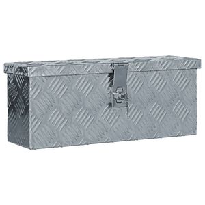 vidaXL Hliníkový box 48,5 x 14 x 20 cm Strieborný
