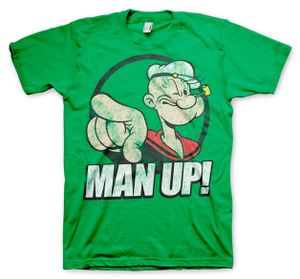 Popeye - Man Up! T-Shirt - XX-Large - Green