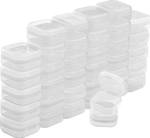 Belle Vous Kleine Aufbewahrungsbox Plastik Transparent mit Deckel zum Klappen (36er Set) – 3,5 x 3,5 x 2 cm - Mini Plastik Boxen für Kleine Perlen, Belle Vous Kleine Aufbewahrungsbox Plastik Transparent mit Deckel zum Klappen (36er Set) – 3,5 x 3,5 x 2 cm - Mini Plastik Boxen für Kleine Perlen,