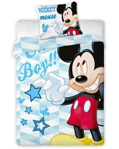 Obliečky do postieľky Mickey Mouse 005 100x135 40x60 cm 100% Bavlna Faro