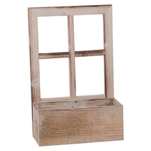 UNUS® Holzfenster mit Pflanzbank Dekoration Altholz 1 Stück Deko Holz bepflanzen
