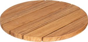 deVries Drehteller "LAZY SUSAN" aus Teakolz (6 Latten) rustikale Optik Größe ø40 x 5 cm