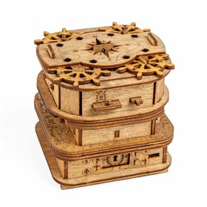 iDventure Cluebox - Davy Jones Locker - Escape Room Spiel - kniffeliges 3D Holzpuzzel Rätsel