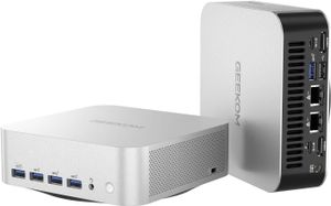 2025 GEEKOM Mini PC AMD Ryzen 9 8945HS(8 Kerne 16 Threads, bis zu 5.2 GHZ Mini Desktop-Computer, 32 GB DDR5 2 TBSSD Speicher, Mini PC Gaming,Windows11
