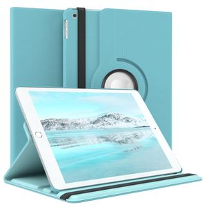 EAZY CASE Tablet Hülle kompatibel mit Apple iPad 10,2" 2019/2020/2021 (7. / 8. / 9. Gen.) Hülle, 360° drehbar, Tablet Cover, Tablet Tasche, Schutzhülle aus Kunstleder in Hell Blau