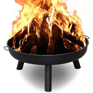 SWANEW Feuerschale Feuerkörbe & -schalen Gemütliche Feuer 80 cm Feuerkorb Outdoor Lagerfeuer Terrasse Beine